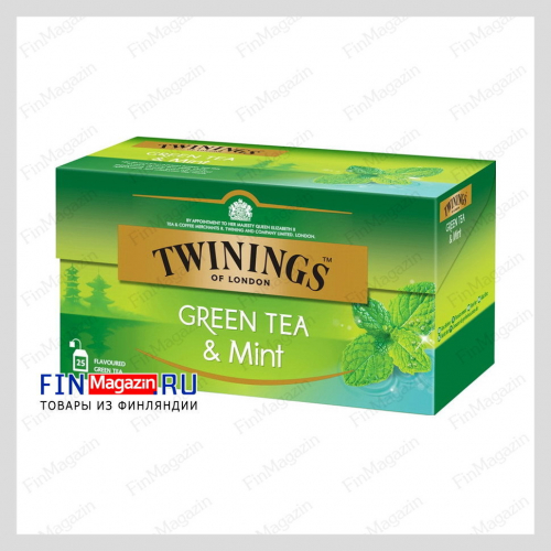 Чай зеленый с мятой Twinings 25пак