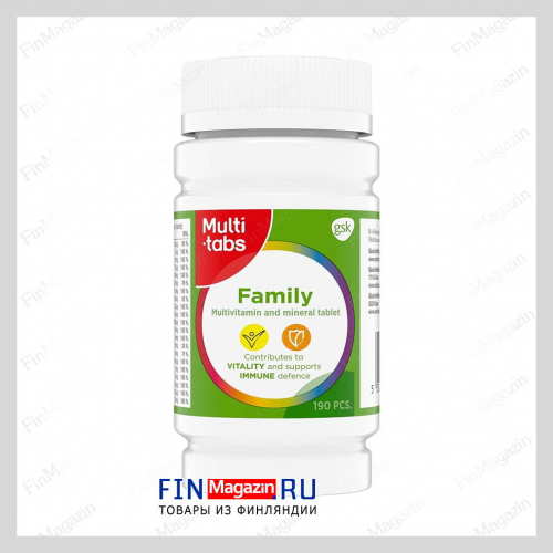 Витамины Мульти-Табс для всей семьи Multi-Tabs Family 190 табл