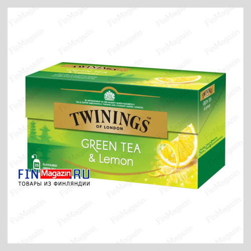 Зеленый чай с лимоном Twinings 25пак x 2гр