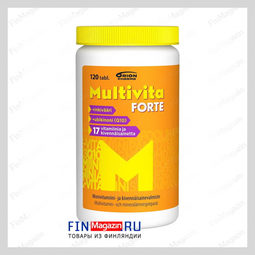Витамины для пожилых людей Multivita Forte M витамины и минералы 120 таб
