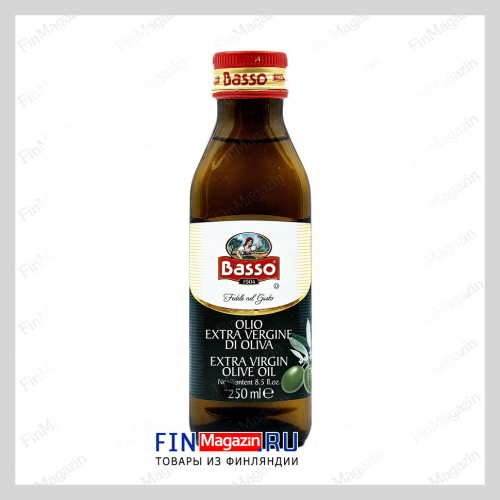 Оливковое масло нерафинированное высшего качества Basso Extra Virgin olive oil 250 мл