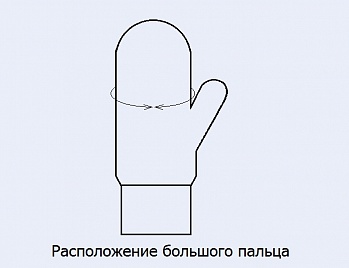 Варежки шерстяные V7-3 размер 16