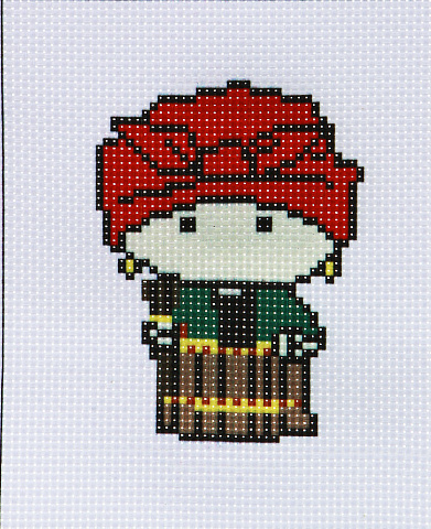 BY Супергерои Набор для вышивания крестиком 15x12см (канва, нитки мулине, игла), 6 дизайнов