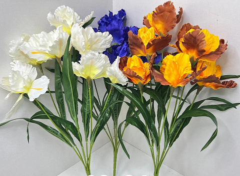 Цветы искусственные декоративные Ирисы (7 цветков) 75 см