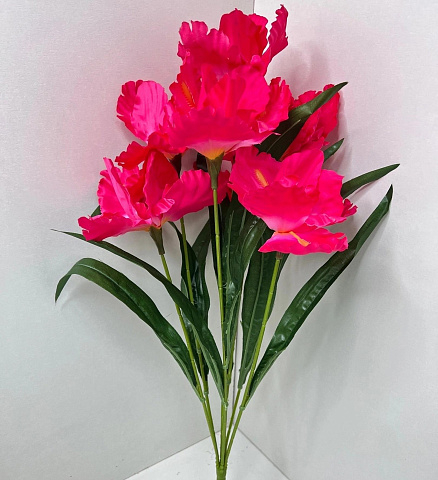 Цветы искусственные декоративные Ирисы (7 цветков) 75 см