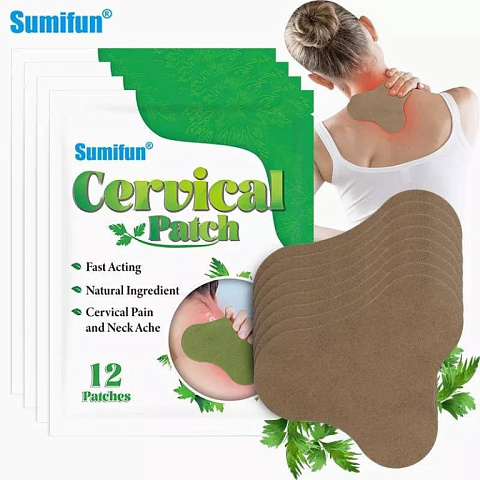 Пластырь обезболивающий для шеи Sumifun, 12шт Cervical Patch