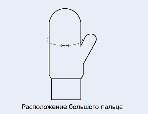 Варежки шерстяные V2-3 размер 18