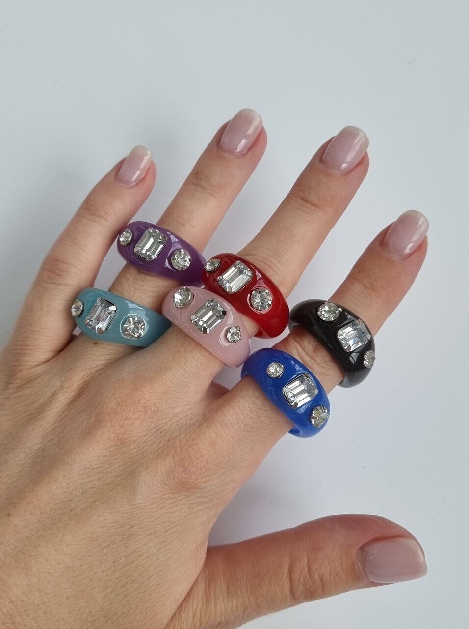 Модное кольцо из эпоксидной смолы, арт.008.205