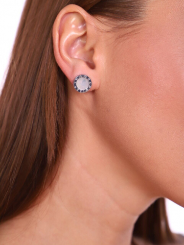 Серьги сталь, цвет серебро, 954980, арт.847.107