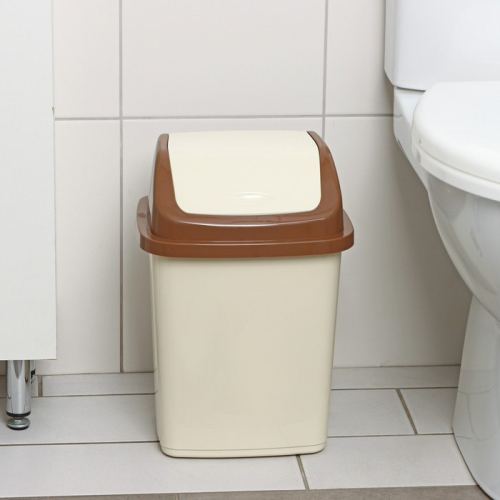 Контейнер для мусора «Комфорт», 10 л, 24,2×19,5×27,2 см, цвет МИКС