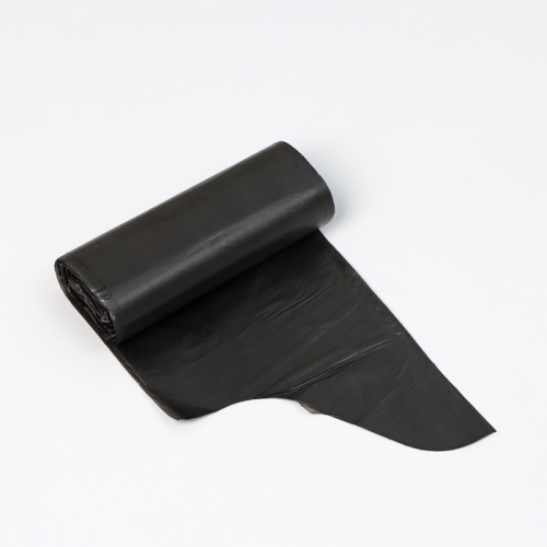 Мешки для мусора с ушками «Крепакоф», 60 л, 55×70 см, ПНД, толщина 9 мкм, 20 шт в рулоне, цвет чёрный
