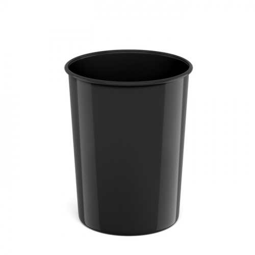 Корзина для бумаг и мусора 13.5 литров ErichKrause Classic, литая, черная