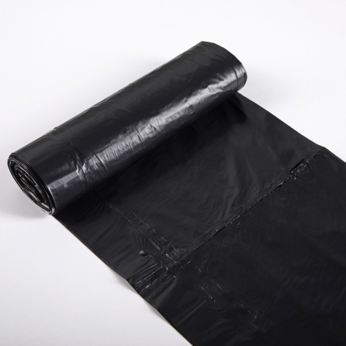 Мешки для мусора с завязками «Люкс», 60 л, 25 мкм, 60×70 см, ПВД , 10 шт, цвет чёрный