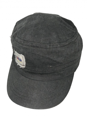 Черная кепка-немка с оригинальной нашивкой  №8567