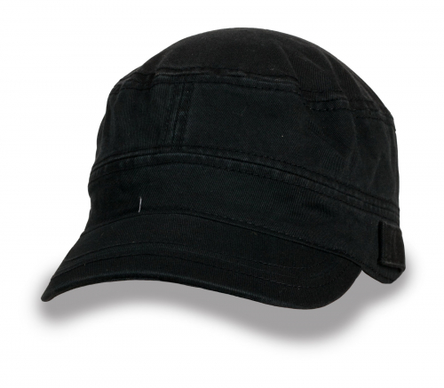 Лаконичная черная кепка-немка  - для отдыха и дачи, для прогулок на природе и не только! №5532 ОСТАТКИ СЛАДКИ!!!!