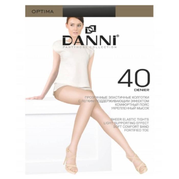 Колготки женские капроновые, Danni Optima 40 ден, цвет чёрный, размер 2