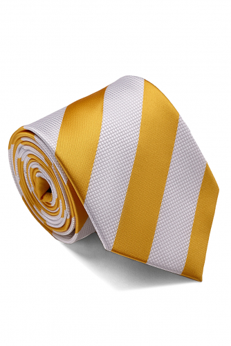 Классический галстук SIGNATURE #230500Белый, ярко-желтый,