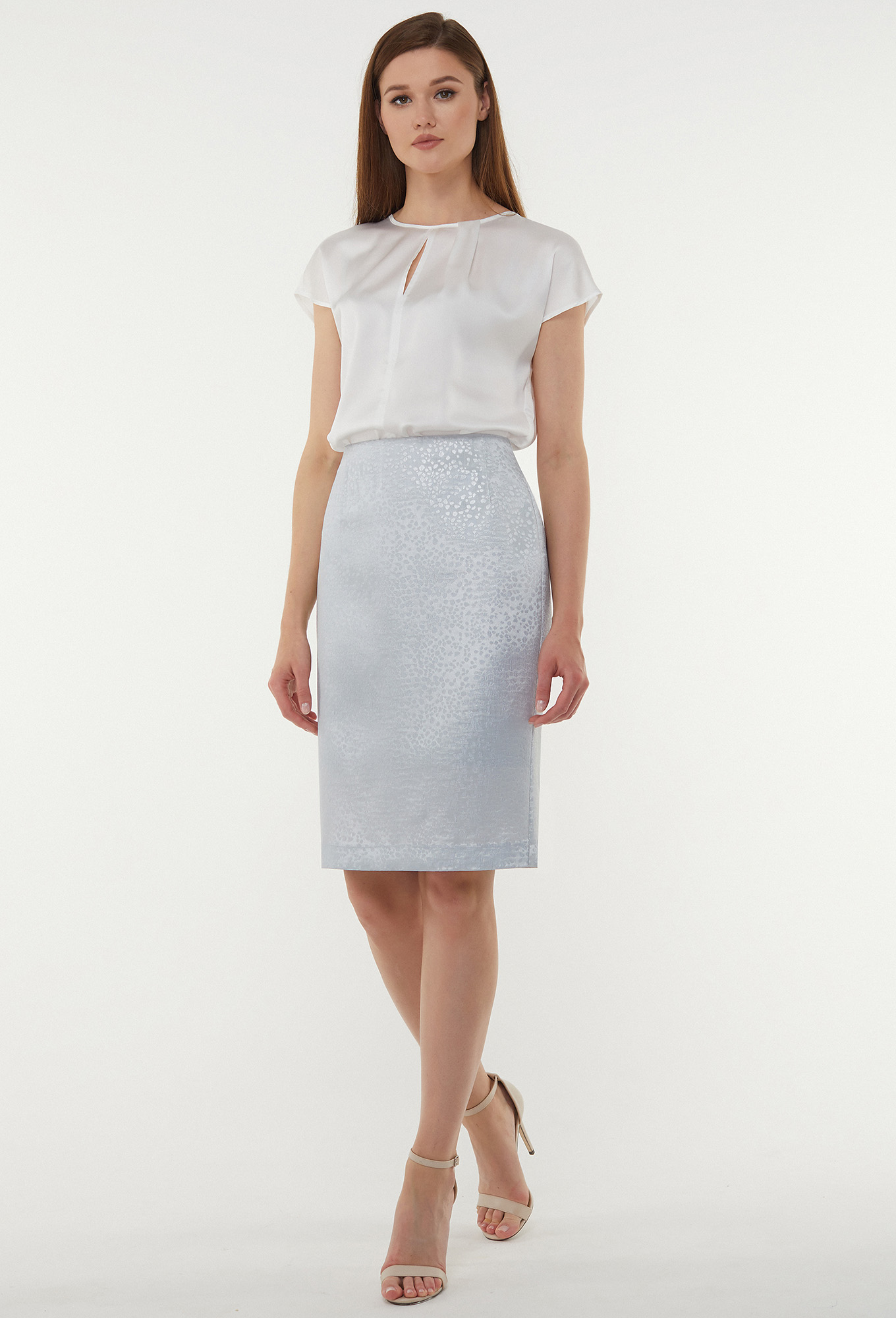 ст. цена1499руб.! Юбка Bazalini 4331 серебро