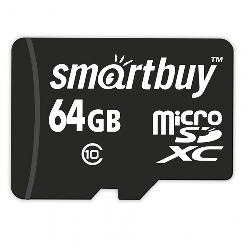 Карта флэш-памяти MicroSD 64 Гб Smart Buy без SD адаптера (class 10) LE