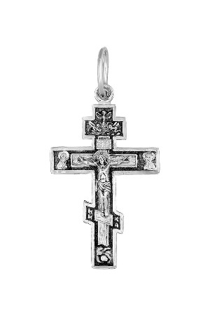 1-113-3 крест из серебра частично черненый штампованный