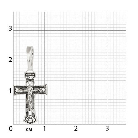 2-208-3 Крест из серебра частичное чернение литье