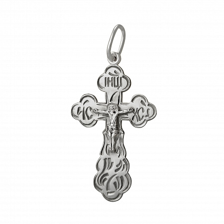 1-095-3 крест из серебра частично черненый штампованный
