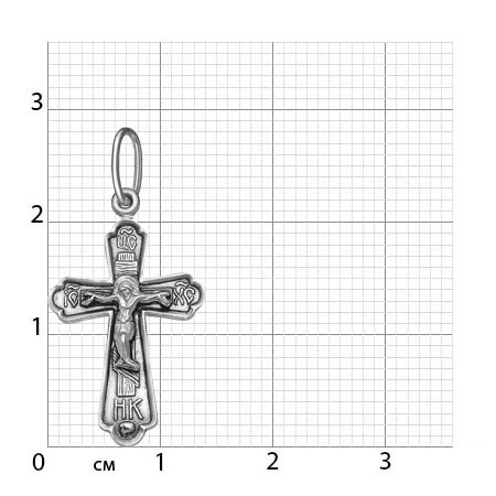 1-175-3 крест из серебра частично черненый штампованный
