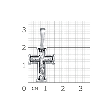 2-458-3 Крест из серебра частичное чернение литье
