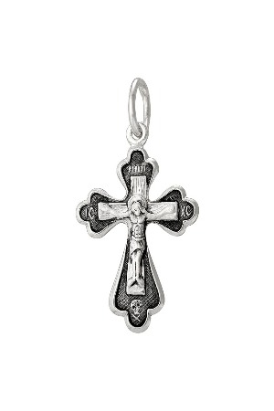 1-075-3 крест из серебра частично черненый штампованный