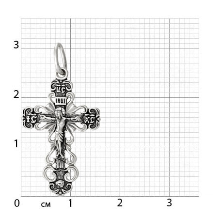 2-288-3 Крест из серебра частичное чернение литье
