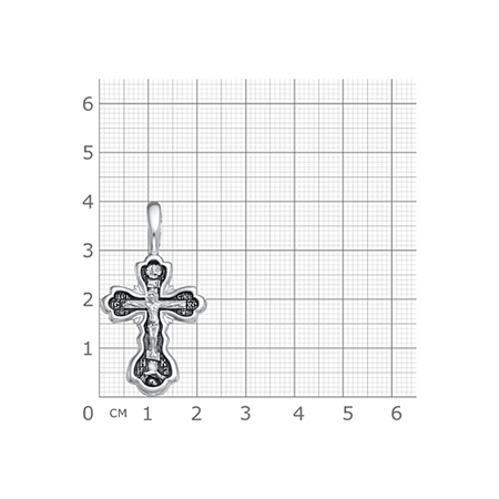 2-466-3 Крест из серебра частичное чернение литье