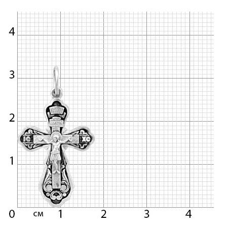 1-007-3 крест из серебра частично черненый штампованный