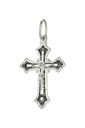 1-037-3 крест из серебра частично черненый штампованный
