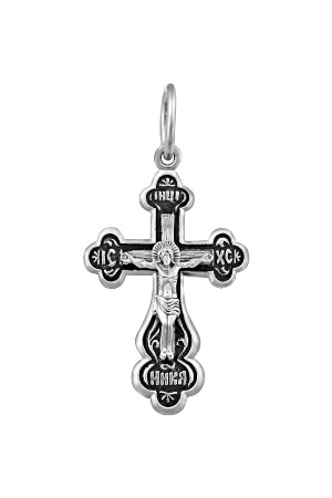 1-107-3 крест из серебра частично черненый штампованный