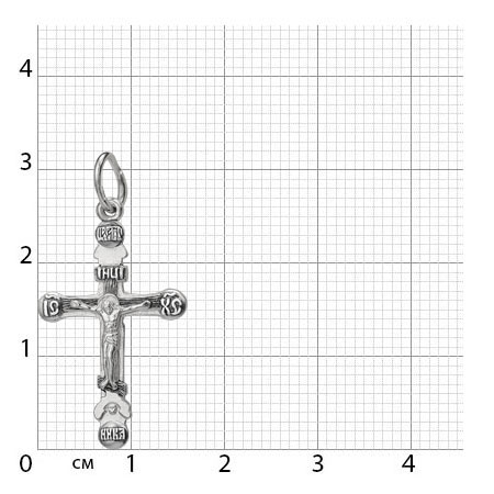 1-233-3 крест из серебра частично черненый штампованный