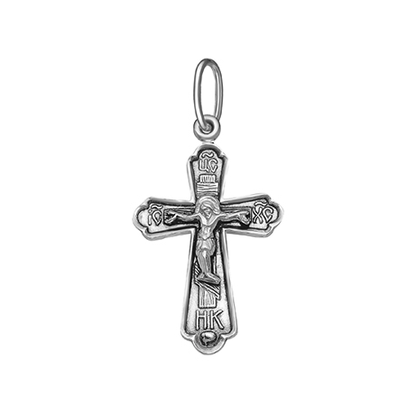 1-175-3 крест из серебра частично черненый штампованный