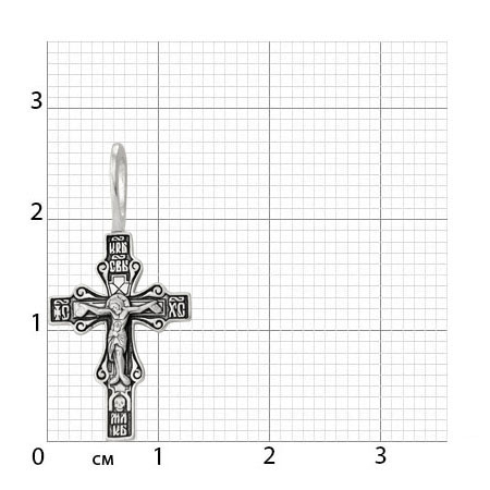 2-207-3 Крест из серебра частичное чернение литье
