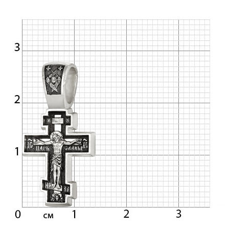 2-142-3 Крест (образ Покрова) из серебра частичное чернение литье