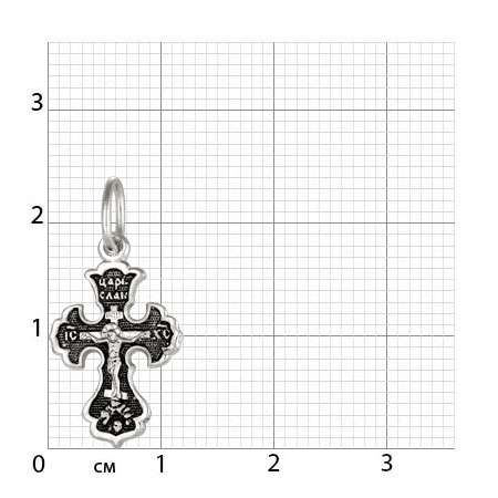 2-231-3 Крест из серебра частичное чернение литье