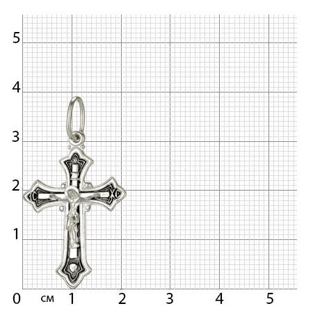 1-037-3 крест из серебра частично черненый штампованный