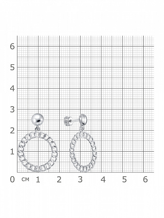 12-0911 Серьги родированные серебро 925*