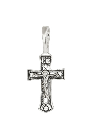 2-208-3 Крест из серебра частичное чернение литье