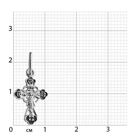 2-316-3 Крест из серебра частичное чернение литье