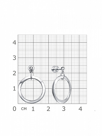 12-1410 Серьги родированные серебро 925*