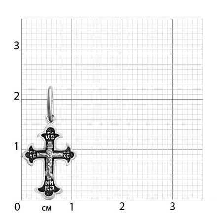 2-024-3 Крест из серебра частичное чернение литье