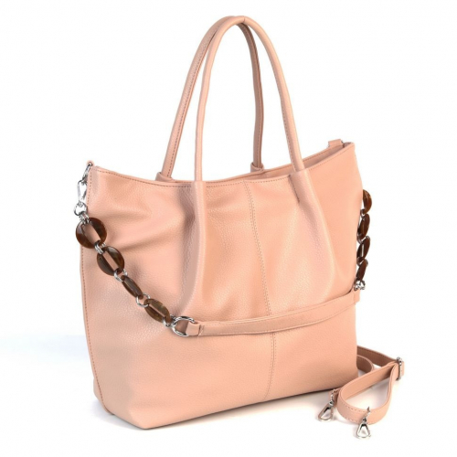 Женская сумка шоппер из эко кожи 035-960 Пинк