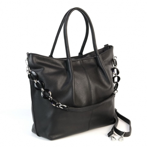 Женская сумка шоппер из эко кожи 035-960 Блек