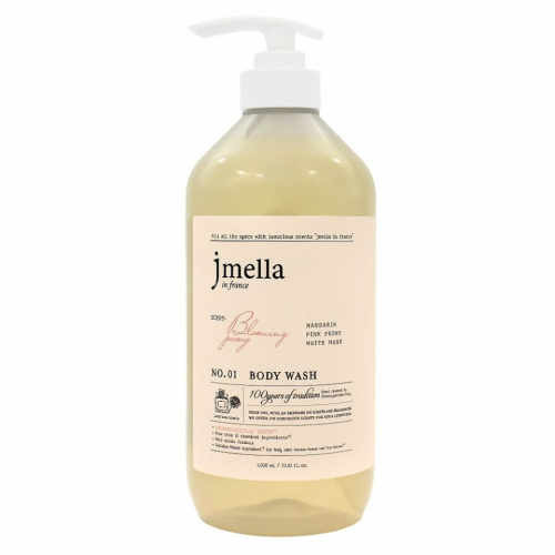 Гель для душа Мандарин, розовый пион, белый мускус JMELLA IN FRANCE BLOOMING PEONY BODY WASH  1000мл