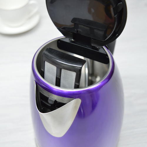 Чайник электрический 1л нерж фиолетовый SA-2118P