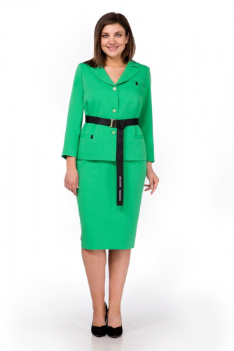 Жакет, юбка 1061-2 зеленый
